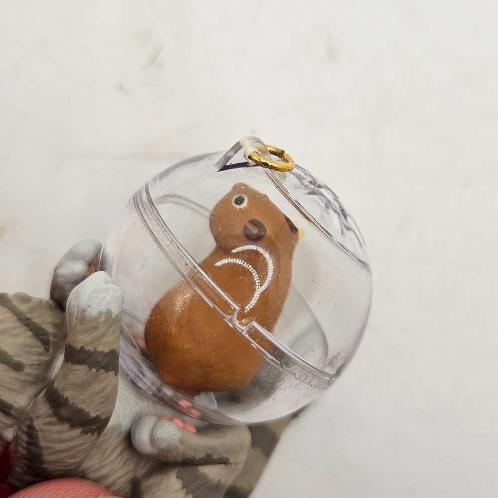 Vintage Cat‎ Christmas Ornament Lot Special Friend Kitten Hamster - Picture 3 of 7